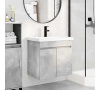 vidaXL Bathroom Vanity Unit with Tap Concrete Grey 61 x 40 x 74.5 cm