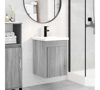 vidaXL Bathroom Vanity Unit with Tap Grey Sonoma 42 x 40 x 74.5 cm