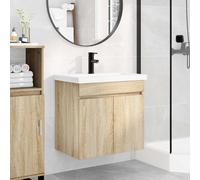 vidaXL Bathroom Vanity Unit with Tap Sonoma Oak 61 x 40 x 74.5 cm