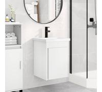 vidaXL Bathroom Vanity Unit with Tap White 42 x 40 x 74.5 cm