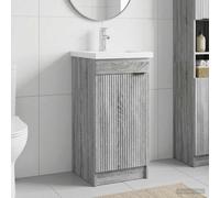 vidaXL Bathroom Vanity with Sink Grey Sonoma 42 x 40 x 84.5 cm