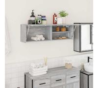 vidaXL Bathroom Wall Cabinet Grey Sonoma 100x25x30 cm Engineered Wood