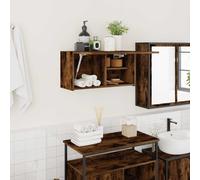 vidaXL Bathroom Wall Cabinet Smoked Oak 60x25x30 cm Engineered Wood