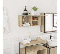 vidaXL Bathroom Wall Cabinet Sonoma Oak 60x25x30 cm Engineered Wood