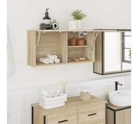 vidaXL Bathroom Wall Cabinet Sonoma Oak 80x25x40 cm Engineered Wood