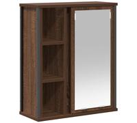 vidaXL Bathroom Wall Cabinet with Mirror Brown Oak 50x21x60 cm