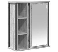 vidaXL Bathroom Wall Cabinet with Mirror Grey Sonoma 50x21x60 cm
