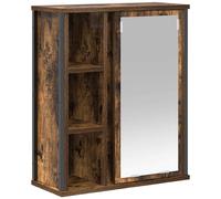 vidaXL Bathroom Wall Cabinet with Mirror Smoked Oak 50x21x60 cm