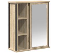 vidaXL Bathroom Wall Cabinet with Mirror Sonoma Oak 50x21x60 cm