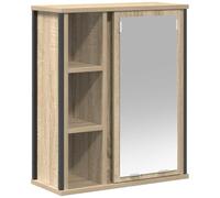 vidaXL Bathroom Wall Cabinet with Mirror Sonoma Oak 50x21x60 cm
