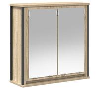 vidaXL Bathroom Wall Cabinet with Mirror Sonoma Oak 60x21x60 cm