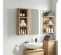 vidaXL Bathroom Wall Cabinet with Shelf Artisian Oak 20 x 10 x 50 cm