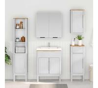 vidaXL Bathroom Wall Cabinet with Shelf FLORO White 35 x 30 x 60 cm