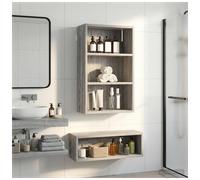vidaXL Bathroom Wall Cabinet with Shelf Grey Sonoma 40 x 16 x 62.5 cm