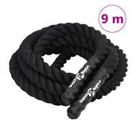 vidaXL Battle Rope Black 9 m 6.8 kg Polyester