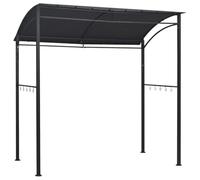 vidaXL - BBQ Gazebo 215x150x220 cm, Anthracite Coloured, Solid Steel Frame, Weather- Fabric Roof, 10 hooks, Easy Assembly