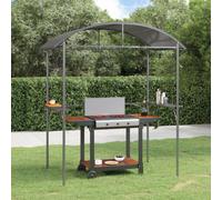 vidaXL BBQ Gazebo with Side Shelves Anthracite 220x115x230 cm Steel