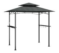 vidaXL BBQ Gazebo with Side Shelves Anthracite 240x150x243cm Steel BBQ Shelter
