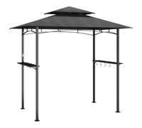 vidaXL BBQ Gazebo with Side Shelves Grill Gazebo Outdoor BBQ Shelter Patio Barbe