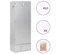 vidaXL BBQ Oven Smoker with Wood Chips 44.5x29x110 cm Galvanised steel