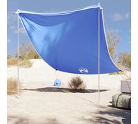 vidaXL Beach Canopy with Sand Anchors Blue 214x236 cm
