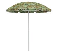 vidaXL Beach Umbrella - Large Foldable Camouflage Garden/Outdoor Shade Parasol - Polyester, Matte Finish, 161x161x193 cm