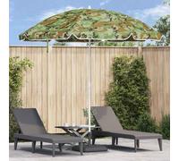 vidaXL Beach Parasol Green 263 x 263 x 272 cm Polyester and Metal