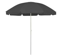 vidaXL Beach Parasol Outdoor Umbrella Sun Shelter Canopy Sunshade Anthracite