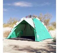 (Sea green) vidaXL Beach Tent 3-Person Lightweight Camping Tent Quick Release Waterproof