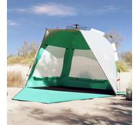 vidaXL Beach Tent 3-Person Camping Tent Sea Green Quick Release Waterproof