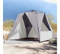 vidaXL Beach Tent 4-Person Grey Quick Release Waterproof UK