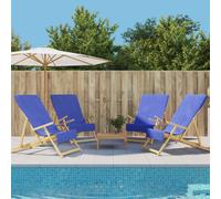 vidaXL Beach Towels 4 pcs Royal Blue 60x135 cm Fabric 400 GSM