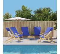 vidaXL Beach Towels 6 pcs Royal Blue 60x135 cm Fabric 400 GSM