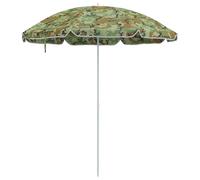 vidaXL Beach Umbrella - Large Foldable Camouflage Garden/Outdoor Shade Parasol - Polyester, Matte Finish, 161x161x193 cm