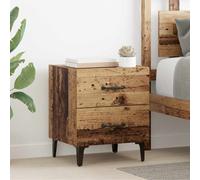 vidaXL Bed Cabinet 2 pcs Old wood 40 x 35 x 47.5 cm Engineered wood