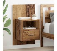 vidaXL Bed Cabinet 2 pcs Old wood 48.5 x 32.5 x 80 cm Engineered wood