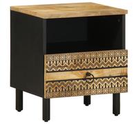 Bed Cabinets Nightstand Bed Side Table Black Solid Rough Wood Mango vidaXL