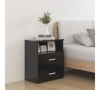 vidaXL Bed Cabinet Black 50x32x60 cm