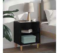vidaXL Bed Cabinet Black Oak 40 x 30 x 50 cm Engineered Wood