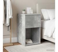 vidaXL Bed Cabinet Concrete Grey 29 x 31.5 x 49 cm Engineered Wood