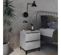 vidaXL Bed Cabinet Concrete Grey 40x35x50 cm Engineered Wood