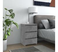 vidaXL Bed Cabinet Concrete Grey 40x35x62.5 cm Engineered Wood