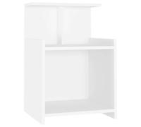 vidaXL Bed Cabinet White Engineered Wood Bedside Table Nightstand Furniture