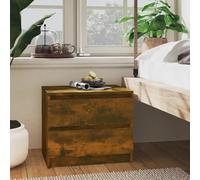 vidaXL Bed Cabinet Smoked Oak 50x39x43.5 cm Engineered Wood