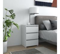 vidaXL Bed Cabinet White 40x35x62.5 cm Engineered Wood
