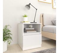 vidaXL Bed Cabinet White 40x40x50 cm Engineered Wood