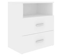 vidaXL Bed Cabinet White Home Bedroom Bedside Storage Cabinet Nightstand Set