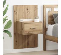 vidaXL Bed Cabinet with Drawer 2 pcs Artisan oak 48.5 x 32.5 x 80 cm
