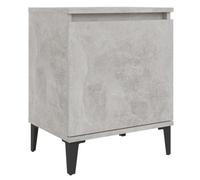 Vidaxl Bed Cabinet With Metal Legs Concrete Grey 40X30X50 Cm