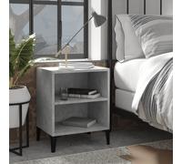 Bed cabinet concrete grey 40x30x50 cm engineered wood metal legs compact bedside